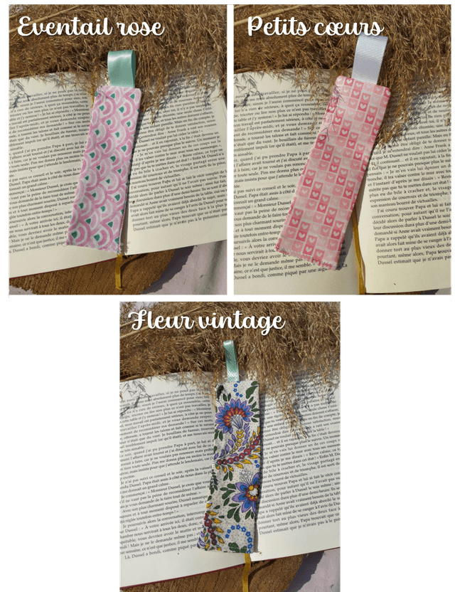 Marque page en tissus