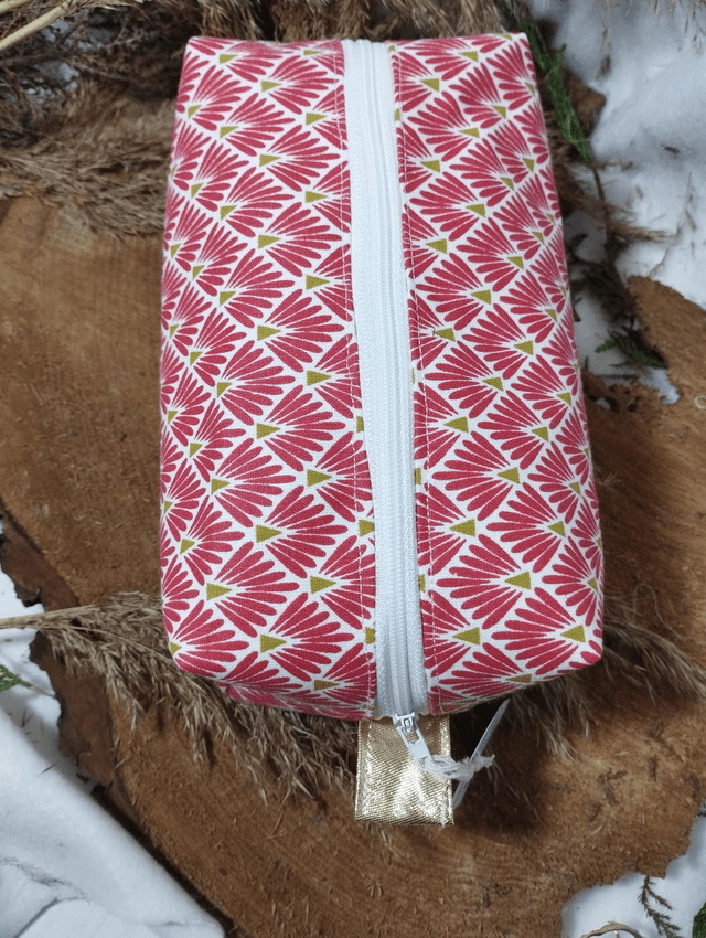 Trousse de toilette - Eventail rouge