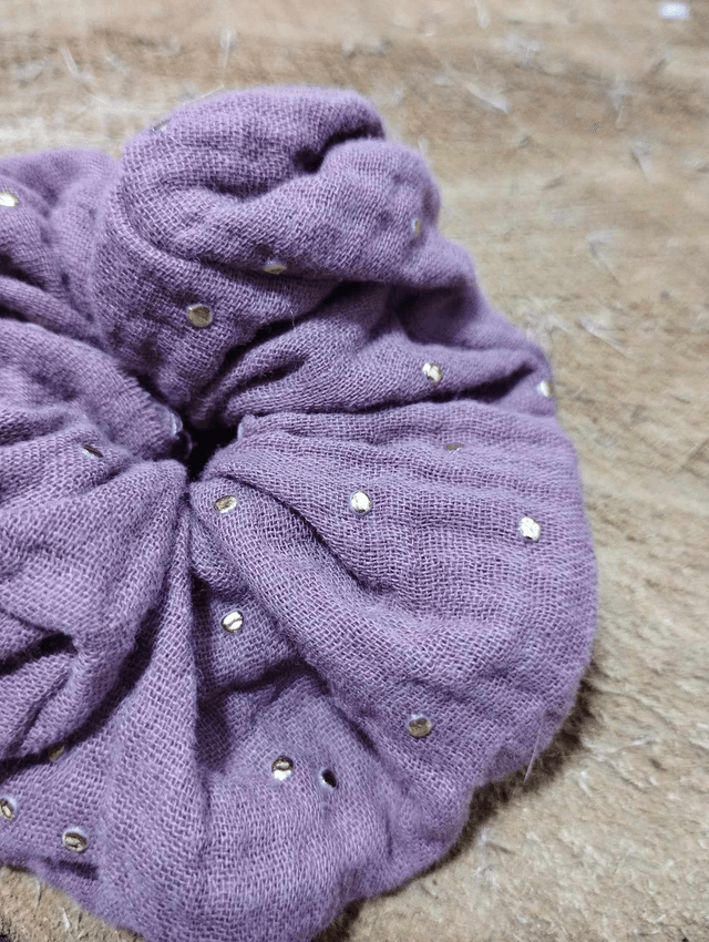 Chouchou violet et doré