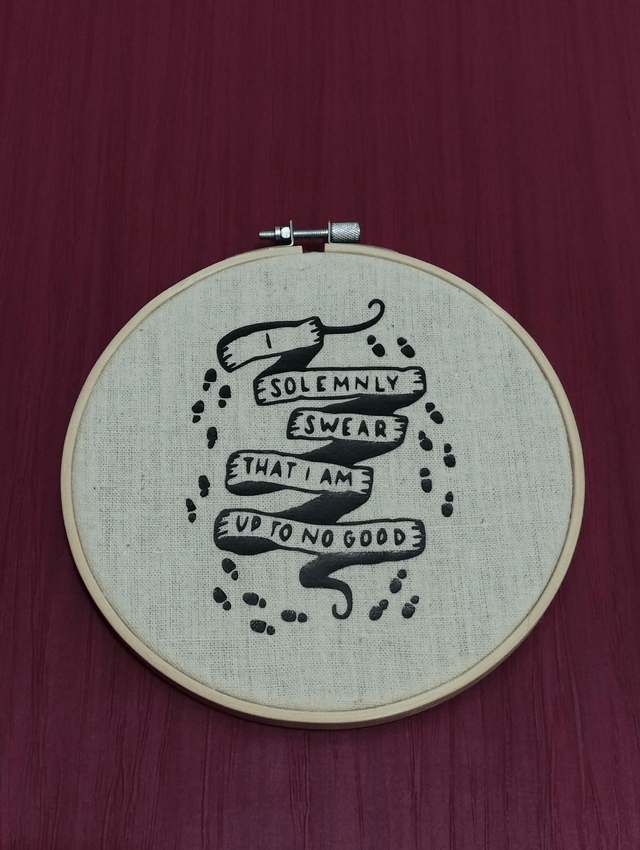 Cadre de broderie - Carte du Maraudeur Harry Potter 