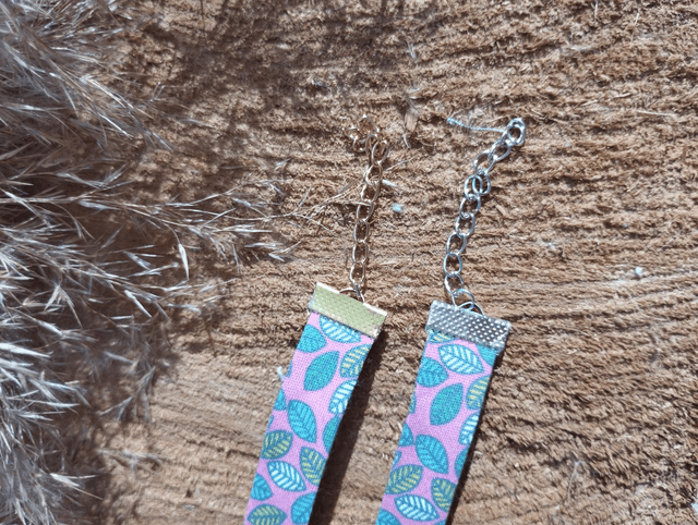 Bracelet large en tissus - motif Automne Rose