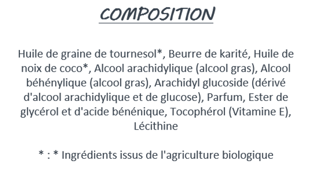 Baume corps à l'huile de coco BIO - Avril