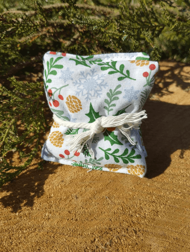Bouillottes sèches de poche - motif Noël blanc
