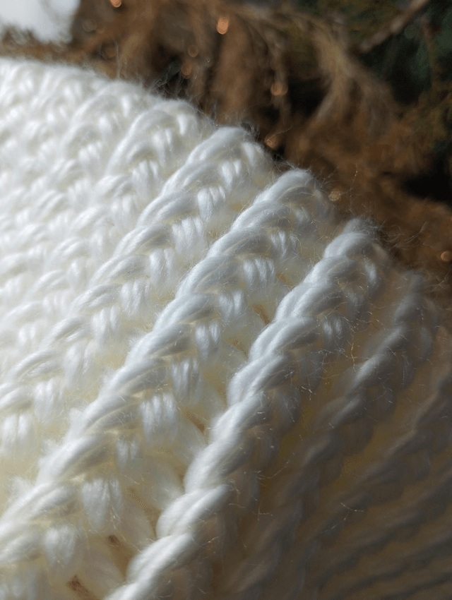Snood / Tour de cou tricoté - taille adulte (Blanc)
