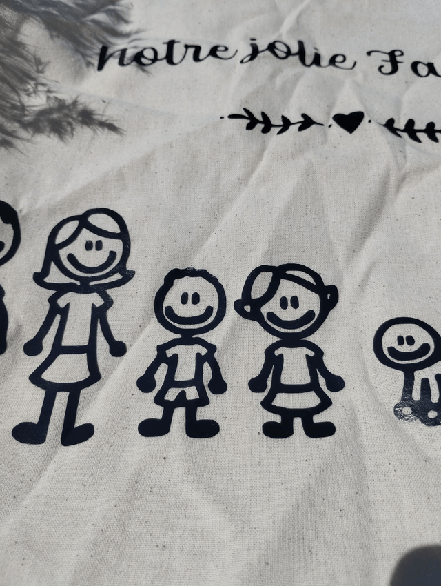 Tote Bag FAMILY à personnaliser avec les membres de votre famille
