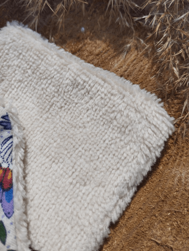 Coton lavable (à l'unité) - Fleur vintage et bambou bio