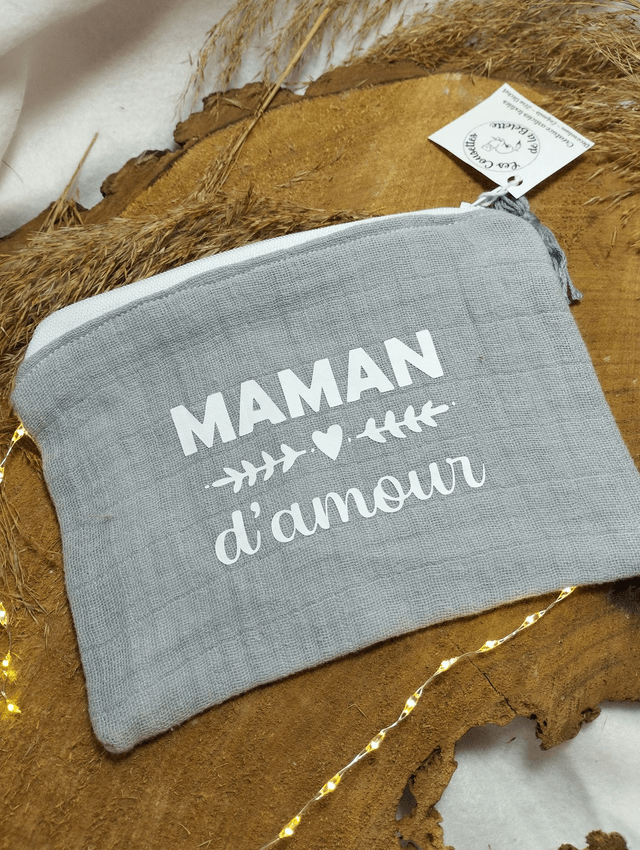 Pochette zipée MAMAN