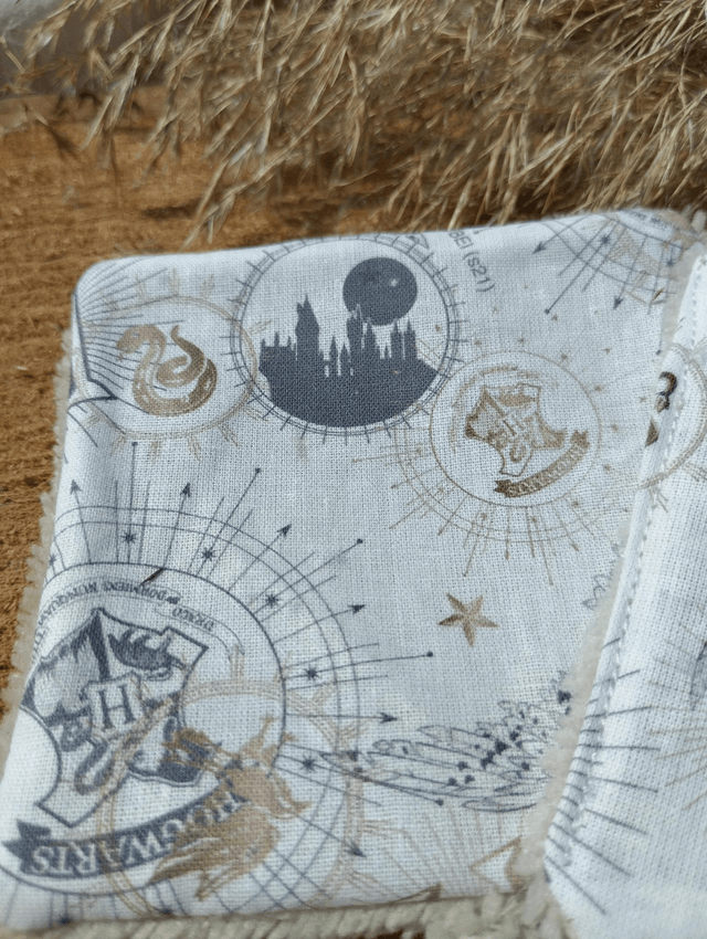 Lot de 5 cotons lavables - motif Hogward (Harry Potter)