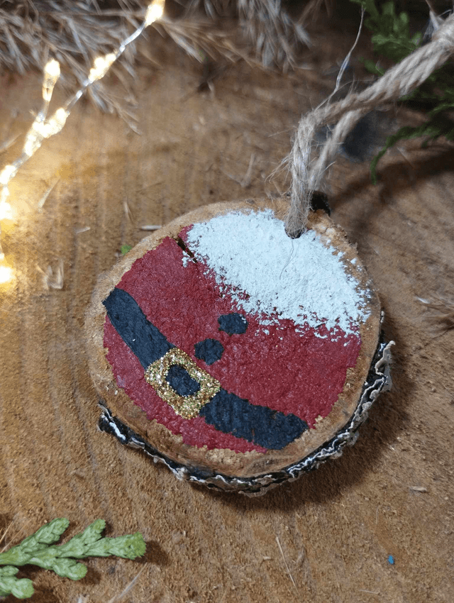 Déco suspension de Noël en bois - Père Noël