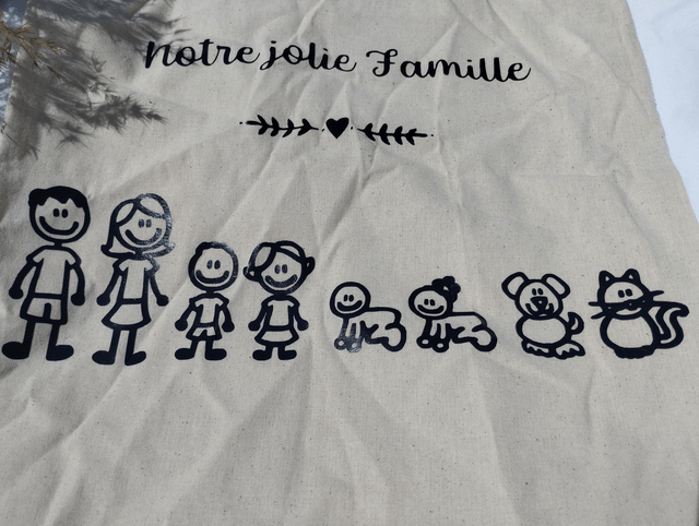 Tote Bag FAMILY à personnaliser avec les membres de votre famille