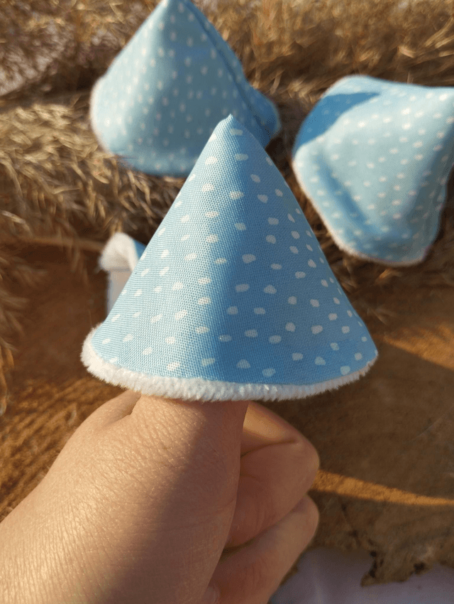 Tipi à Pipi - motif bleu à pois