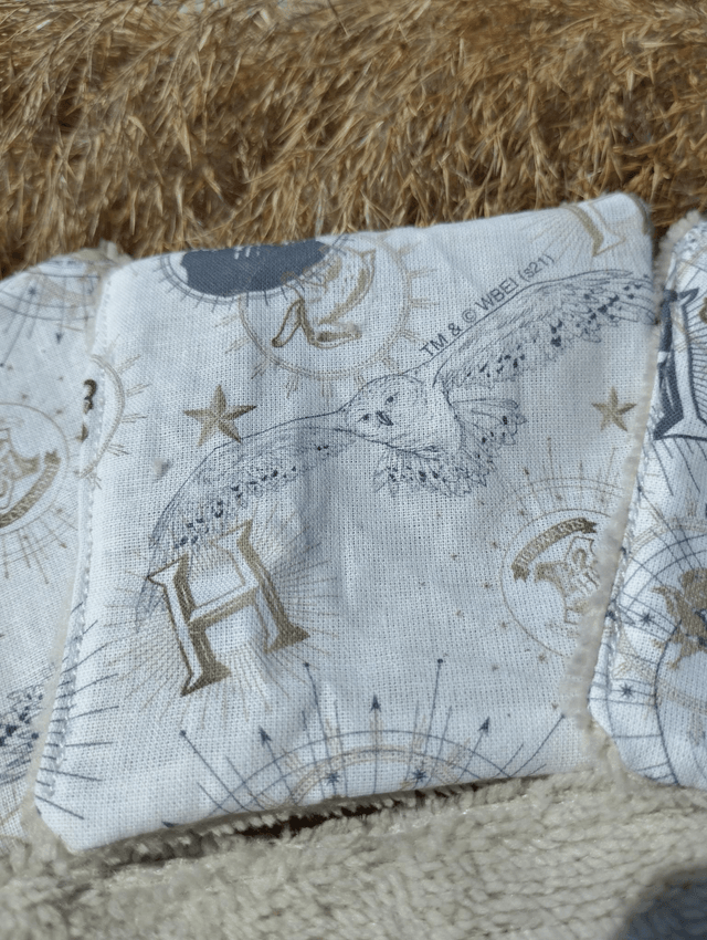 Lot de 5 cotons lavables - motif Hogward (Harry Potter)