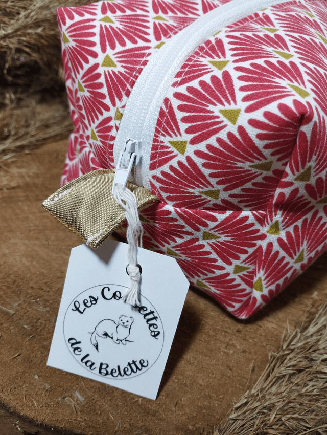 Trousse de toilette - Eventail rouge