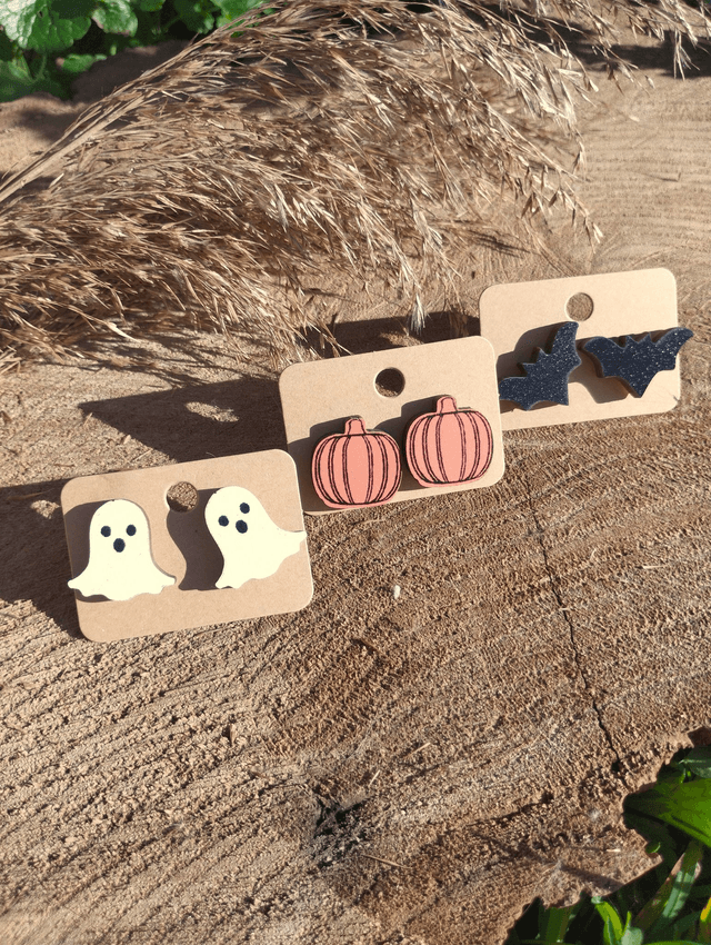 Boucles d'oreilles - puces / clous Halloween