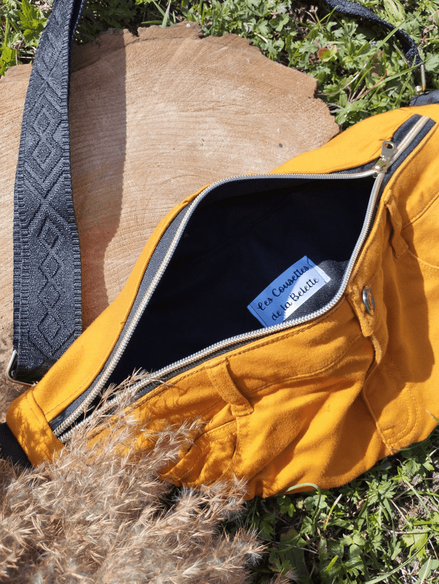 BANANA BAG - Upcyclé Denim Moutarde