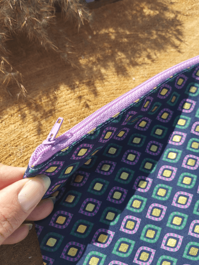 Pochette à zip / Trousse - motif Paon