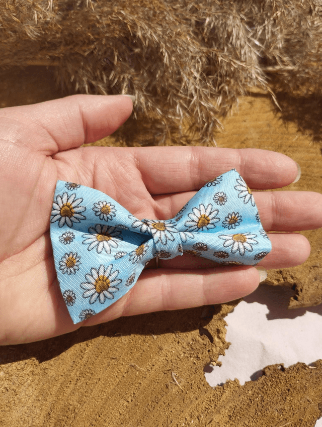 Barrette nœud - marguerite 