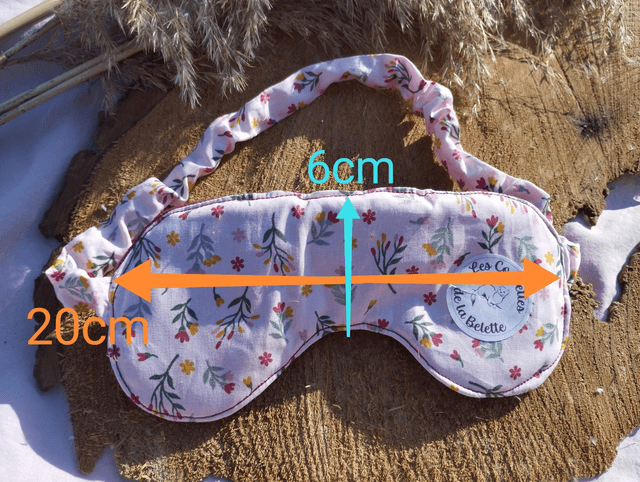 Masque de nuit pour Femme - motif fleurs à paillettes