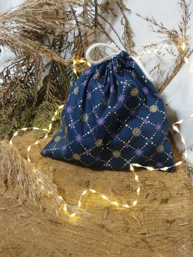 Emballage Cadeau - Pochon - Sac cadeau (motif Nuit pailletée)