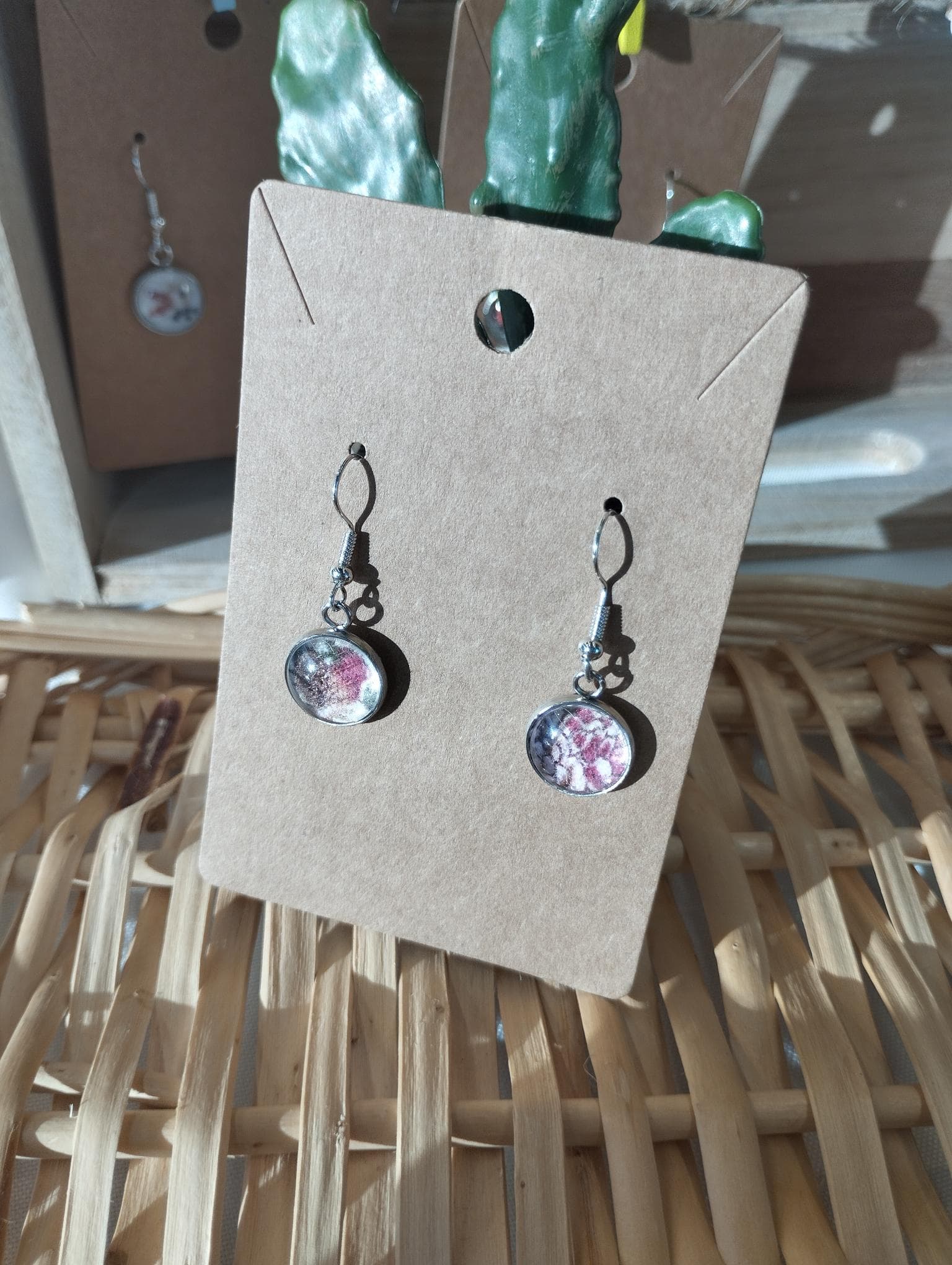 Boucles d'oreilles (modèle unique) - vintage flowers